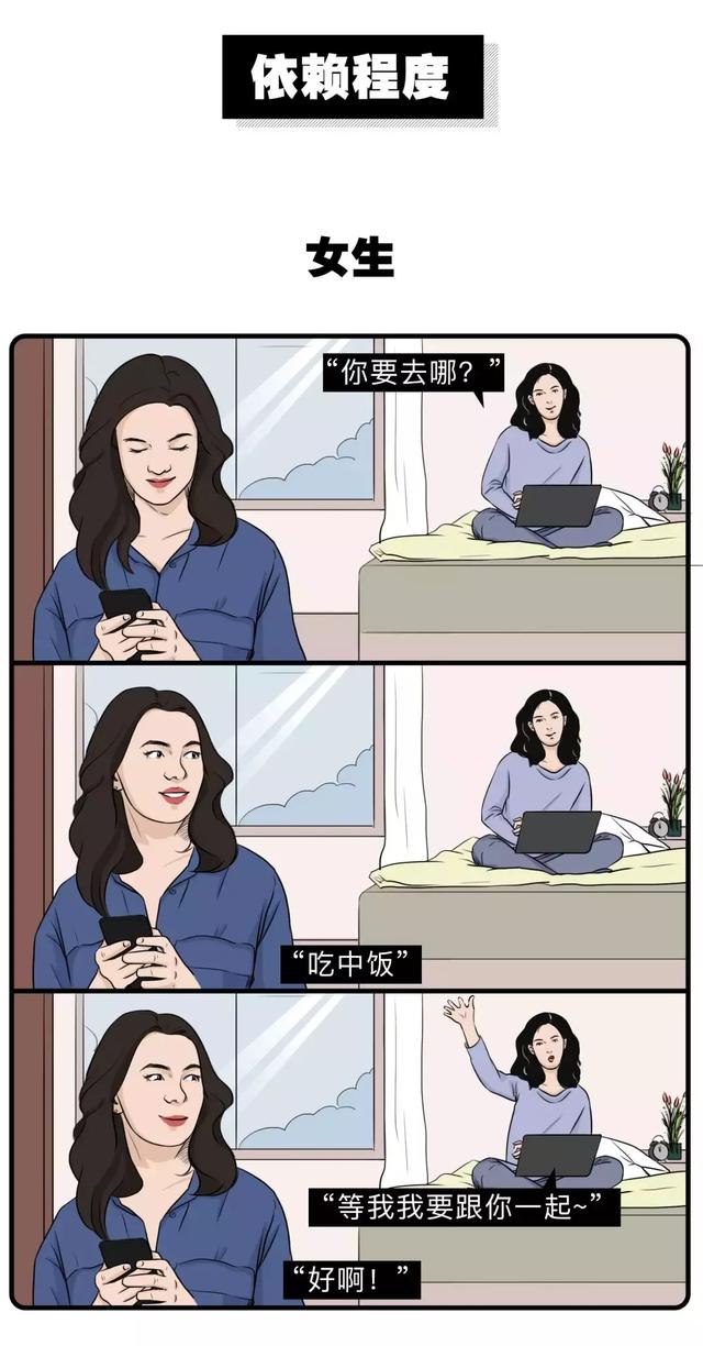 女生发朋友圈 VS 男生发朋友圈